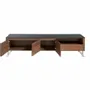 Sideboards - Black glass and walnut TV cabinet - ANGEL CERDÁ