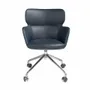 Office seating - Office swivel chair blue leatherette - ANGEL CERDÁ