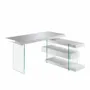 Office furniture and storage - White and glass office desk - ANGEL CERDÁ