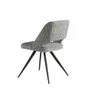 Chairs - Gray fabric upholstered dining chair - ANGEL CERDÁ