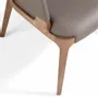 Chaises - Chaise de salle à manger tapissée en similicuir et cadre en frêne couleur noyer - ANGEL CERDÁ