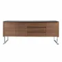 Sideboards - Walnut sideboard and black glass top - ANGEL CERDÁ