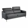 Sofas - 3-seater black cowhide sofa - ANGEL CERDÁ