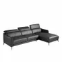 Sofas - Black cowhide chaise longue sofa - ANGEL CERDÁ