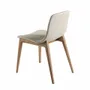 Chairs - Beige fabric upholstered dining chair - ANGEL CERDÁ