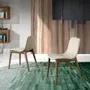 Chairs - Beige fabric upholstered dining chair - ANGEL CERDÁ