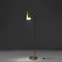 Floor lamps - Floor lamp gold aluminium and black steel - ANGEL CERDÁ