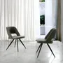 Chairs - Gray fabric upholstered dining chair - ANGEL CERDÁ