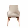 Chairs - Upholstered beige fabric Dining table chair - ANGEL CERDÁ