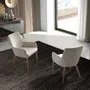 Chairs - Upholstered beige fabric Dining table chair - ANGEL CERDÁ