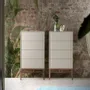 Chests of drawers - Gray and walnut chiffonier - ANGEL CERDÁ