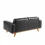 Sofas - 2 seater upholstered black cowhide sofa - ANGEL CERDÁ