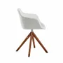 Chairs - Swivel Dining table chair beige fabric - ANGEL CERDÁ