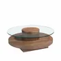 Coffee tables - Walnut round coffee table - ANGEL CERDÁ