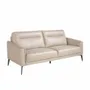 Sofas - 3 seater sofa upholstered in gray taupe leather - ANGEL CERDÁ