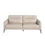 Sofas - 3 seater sofa upholstered in gray taupe leather - ANGEL CERDÁ