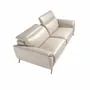 Sofas - 3 seater sofa upholstered in Taupe Grey leather - ANGEL CERDÁ