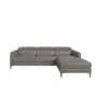 Sofas - Chaise longue sofa in dark grey leather with relax mechanism - ANGEL CERDÁ