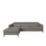 Canapés - Canapé chaise longue en cuir gris foncé avec mécanisme relax - ANGEL CERDÁ