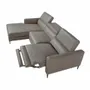 Canapés - Canapé chaise longue en cuir gris foncé avec mécanisme relax - ANGEL CERDÁ