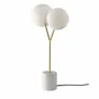Table lamps - Table lamp white marble, golden steel and white glass - ANGEL CERDÁ