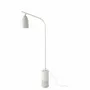 Floor lamps - Marble and white steel floor lamp - ANGEL CERDÁ