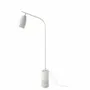 Floor lamps - Marble and white steel floor lamp - ANGEL CERDÁ