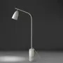 Floor lamps - Marble and white steel floor lamp - ANGEL CERDÁ
