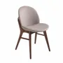 Chairs - Dining chair upholstered in eco-leather and walnut coloured ash frame - ANGEL CERDÁ