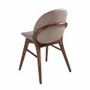 Chairs - Dining chair upholstered in eco-leather and walnut coloured ash frame - ANGEL CERDÁ