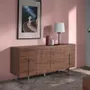 Sideboards - Walnut and chrome-plated steel sideboard - ANGEL CERDÁ