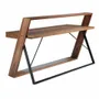 Mobilier et rangements pour bureau - Bureau en bois de noyer et acier noir - ANGEL CERDÁ