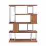 Shelves - Walnut and chrome-plated stainless steel shelving - ANGEL CERDÁ