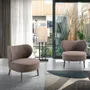 Fauteuils - Fauteuil tapissé en tissu brun - ANGEL CERDÁ