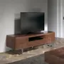 Buffets - Meuble TV en noyer et acier chromé - ANGEL CERDÁ