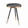 Coffee tables - Porcelain round corner table black marble - ANGEL CERDÁ