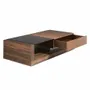 Coffee tables - Walnut coffee table and black tinted glass - ANGEL CERDÁ