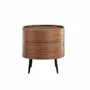 Tables de nuit - Table de chevet ovale en noyer - ANGEL CERDÁ