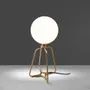 Table lamps - Table lamp golden steel and white glass - ANGEL CERDÁ