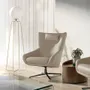 Fauteuils - Fauteuil pivotant en cuir avec coussin amovible - ANGEL CERDÁ