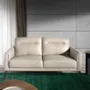 Sofas - 2 seater sofa upholstered in gray taupe leather - ANGEL CERDÁ