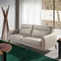 Sofas - 3 seater sofa upholstered in gray taupe leather - ANGEL CERDÁ