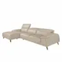 Sofas - Sofa chaise longue leather cowhide taupe - ANGEL CERDÁ