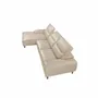 Sofas - Sofa chaise longue leather cowhide taupe - ANGEL CERDÁ