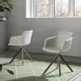 Chairs - Swivel Dining table chair beige fabric - ANGEL CERDÁ