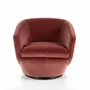 Armchairs - Swivel armchair upholstered in peach velvet - ANGEL CERDÁ