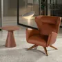 Fauteuils - Fauteuil pivotant rembourré en similicuir - ANGEL CERDÁ