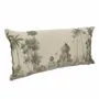 Coussins textile - BADALPUR Housse de coussin en lin imprimé monochrome Ananbo 50x100 cm Avocat - EN FIL D'INDIENNE...