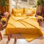 Throw blankets - Etamine Quilt 140X240 Cm Etamine 2 Ocre - EN FIL D'INDIENNE...