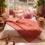 Plaids - ETAMINE Edredon 140X240 cm ETAMINE 2 TERRACOTA - EN FIL D'INDIENNE...